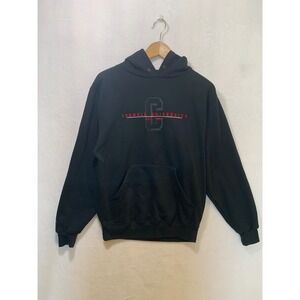 JanSport Cornell Pullover Hoodie Sweatshirt Mens S Black Y2K Pocket